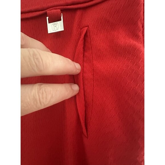 Rafaella Comfort Womens Pants 12 Red Textured Knit Stretch Pull On Ponte Comfort - Picture 8 of 8